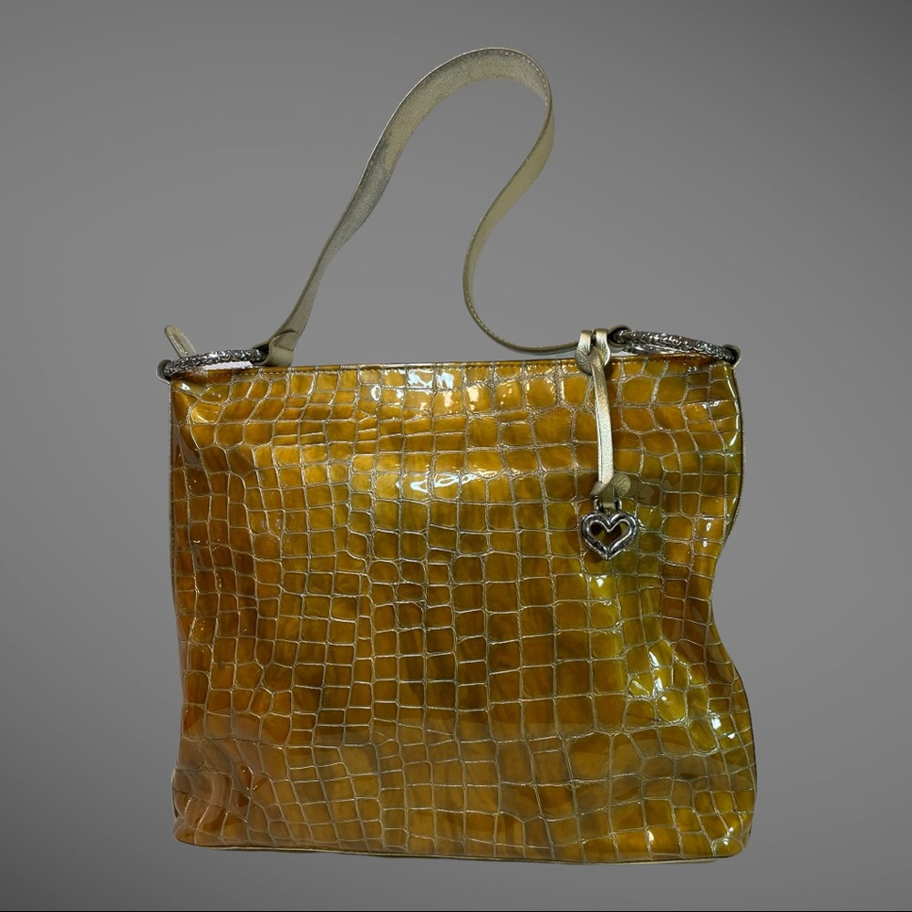 Brighton Gold Croc Embossed Handbag